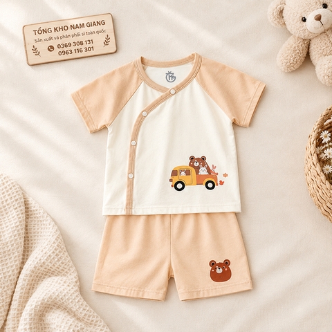 Bộ cộc sơ sinh thun lạnh HG HGBC7