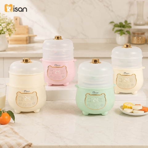 Nồi nấu cháo chậm Misan 1l tặng nồng hấp