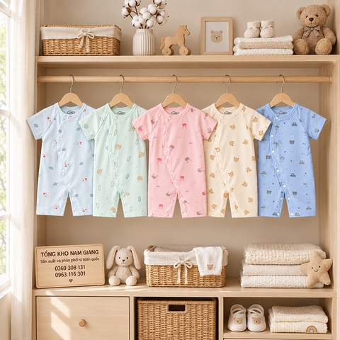Body sơ sinh cộc tay thun lạnh VTKids VTBODY20