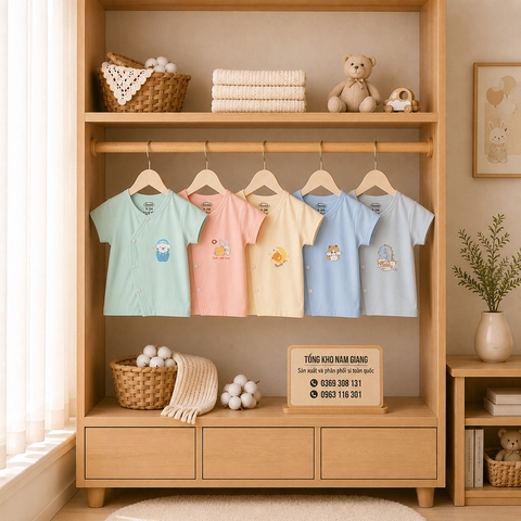 Áo cộc sơ sinh thun lạnh VTKids VTAC2