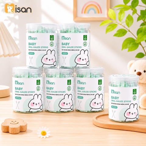 Gạc rơ lưỡi que Misan hộp 30 tưa