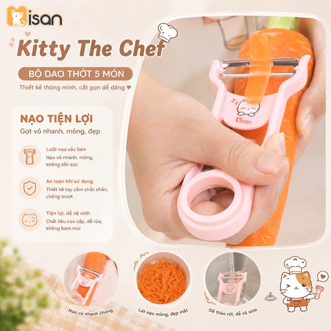 Bộ dao thớt chế biến Misan 5in1