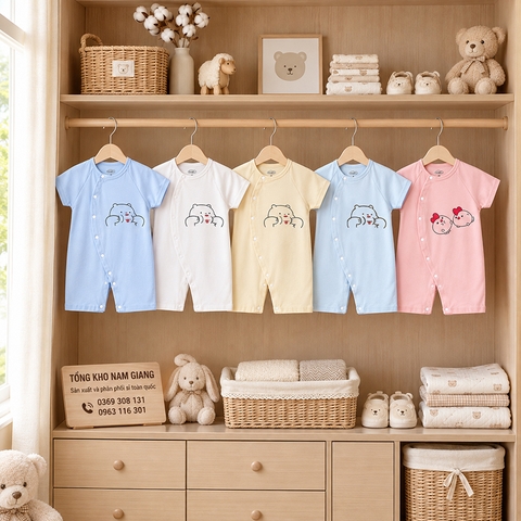 Body sơ sinh cộc tay thun lạnh VTKids VTBODY18