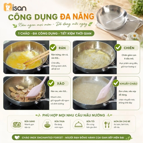 Chảo inox chống dính Misan 16cm