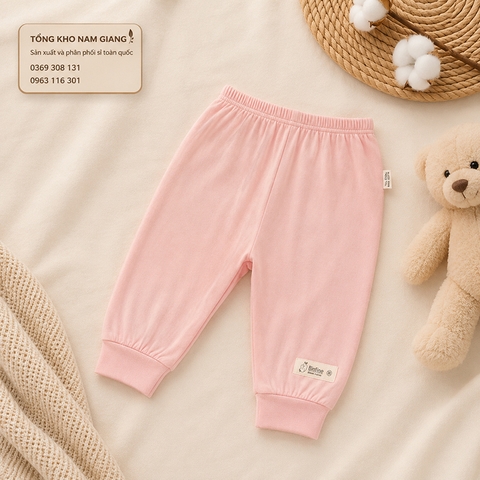 Quần dài sơ sinh thun lạnh VTKids đáp đũng VTQD3