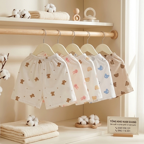 Quần đùi sơ sinh thun lạnh VTkids VTQ5
