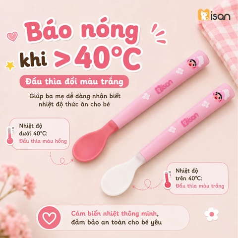 Thìa đầu mềm báo nóng silicon Misan