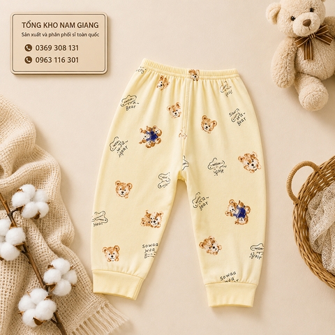 Quần dài sơ sinh thun lạnh VTKids VTQD12