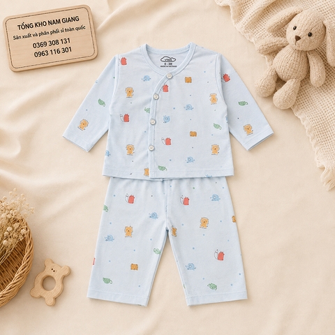 Bộ dài sơ sinh petit VTKids cài lệch VTBD1