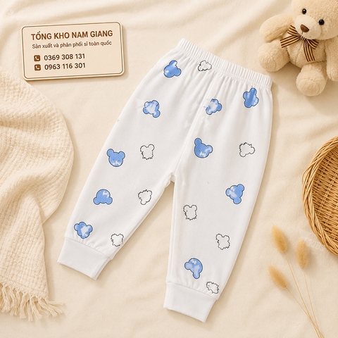Quần dài sơ sinh thun lạnh VTKids VTQD10
