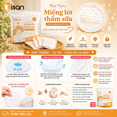 Miếng lót thấm sữa Misan 100 miếng