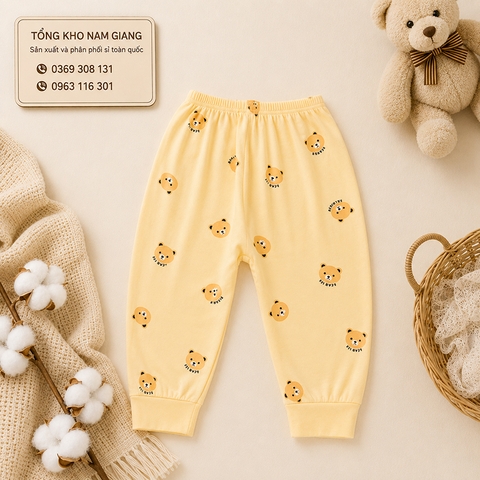 Quần dài sơ sinh thun lạnh VTKids VTQD11
