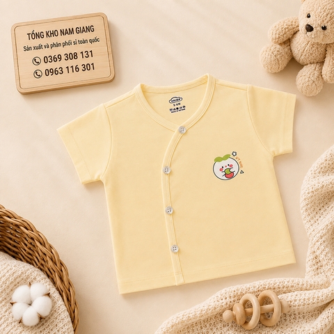 Áo cộc sơ sinh Petit VTKids cài lệch VTAC9