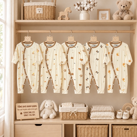 Body sơ sinh dài tay thun lạnh VTKids VTBODY14