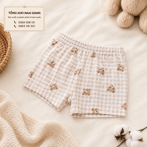 Quần đùi sơ sinh thun lạnh VTkids VTQ7