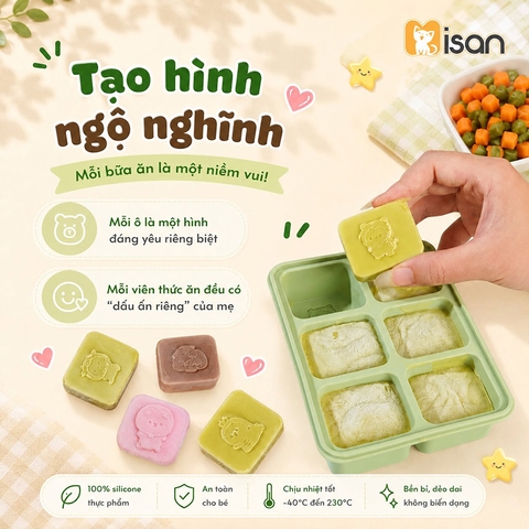 Khay trữ đông silicon Misan 6 ngăn