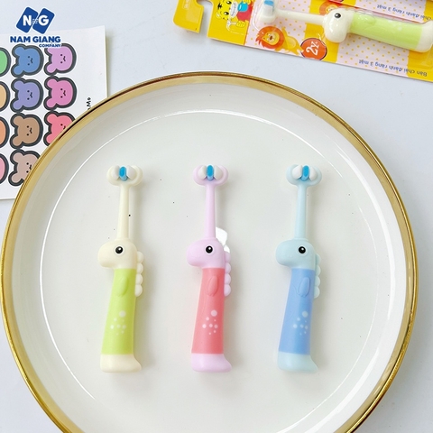 Bàn chải đánh răng 3 mặt KICHI khủng long