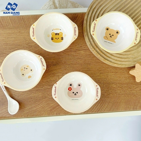 Bát ăn dặm 2 quai nhỏ KICHI H202