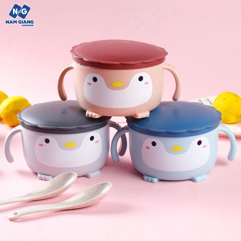 Bát ăn dặm inox giữ nhiệt có nắp đậy