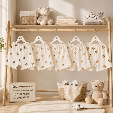 Quần đùi sơ sinh thun lạnh VTkids VTQ2