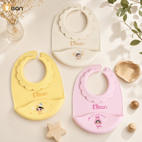 Yếm ăn dặm silicon Misan Little Dreamers