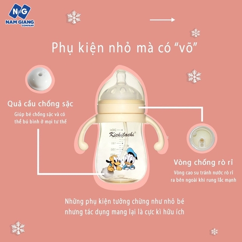 Bình sữa, bình hút TRITAN 2N1 Kichilachi 240ml