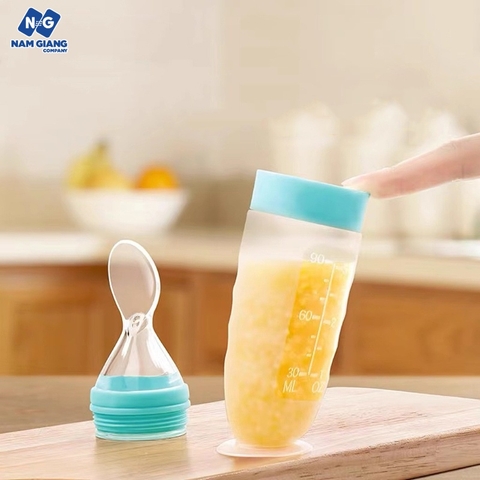Bình thìa ăn dặm silicon JUBON 120ml