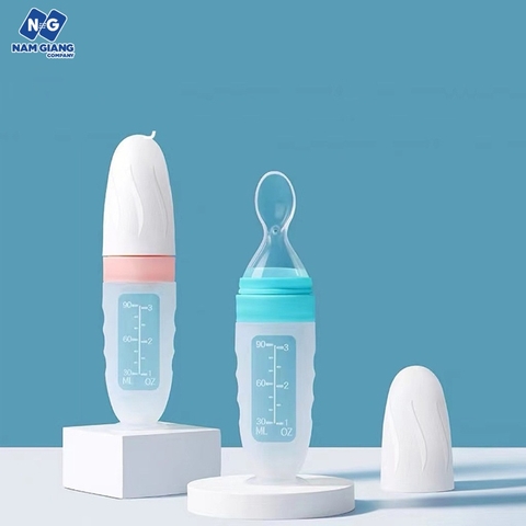 Bình thìa ăn dặm silicon JUBON 120ml