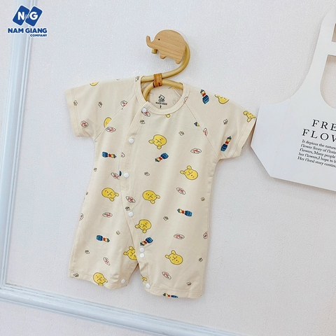 Bộ body cộc màu in hình petit cài chéo