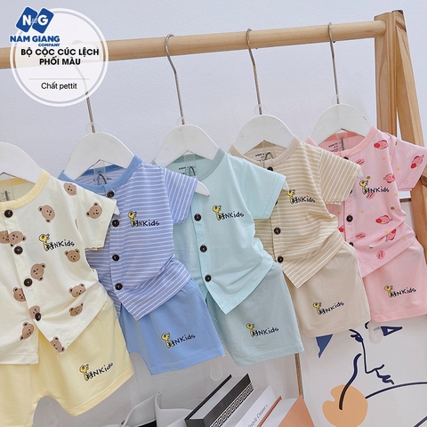 Bộ cộc sơ sinh HN KIDS petit phối màu