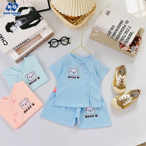 Bộ cộc sơ sinh Minh Đức cài lệch