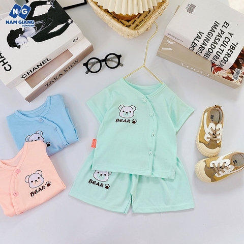 Bộ cộc sơ sinh Minh Đức cài lệch