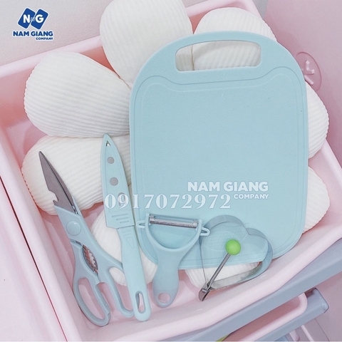 Bộ dao thớt 4 món chế biến ăn dặm