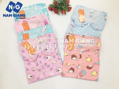 Bộ lanh sau sinh cài cúc giữa cho mẹ