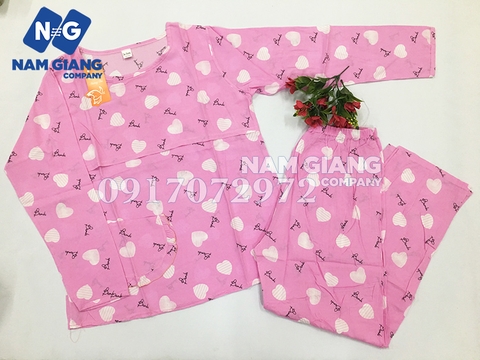 Bộ quần áo lanh vén ngực cho mẹ sau sinh