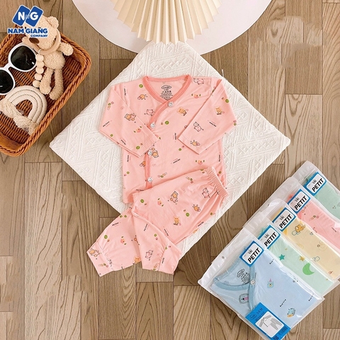 Bộ sơ sinh dài tay petit VT Kid cài lệch B1