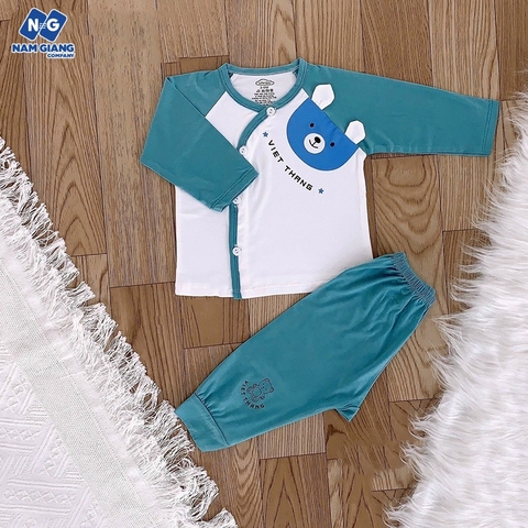 Bộ sơ sinh dài tay thun lạnh VT Kid tai thú B4