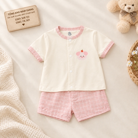 Bộ cộc sơ sinh thun lạnh HG HGBC4