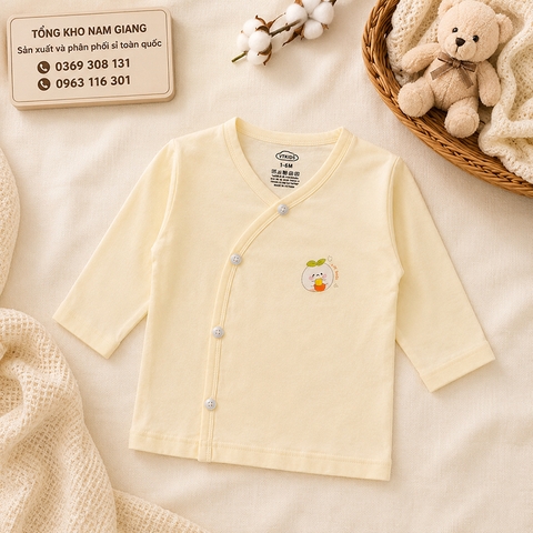 Áo dài sơ sinh Petit VTKids cài lệch VTAD12