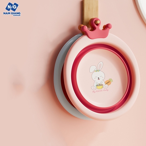 Chậu rửa mặt gấp gọn thông minh hình thỏ