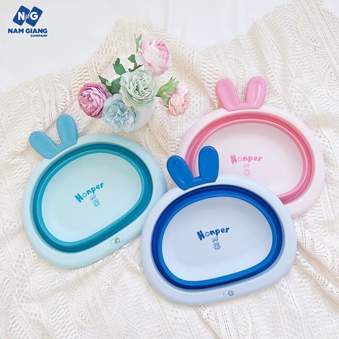 Chậu rửa mặt gấp gọn HONPER hình thỏ