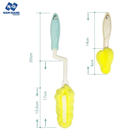 Cọ bình sữa KICHI xốp 2 chi tiết