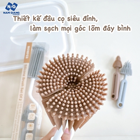 Cọ bình sữa silicon HONPER 2 chi tiết