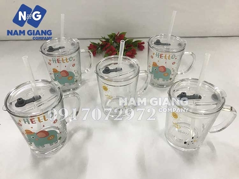 Cốc pha sữa thủy tinh có vạch chia