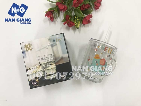 Cốc pha sữa thủy tinh có vạch chia