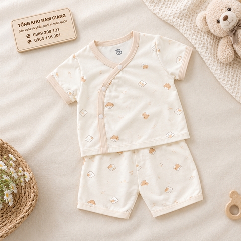 Bộ cộc sơ sinh thun lạnh HG HGBC8