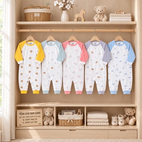Body sơ sinh dài tay thun lạnh VTKids VTBODY12