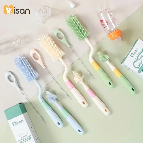 Cọ bình sữa silicon Misan 3 chi tiết