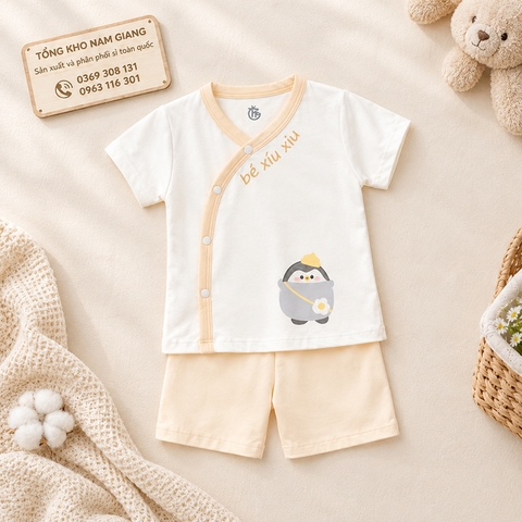 Bộ cộc sơ sinh thun lạnh HG HGBC6