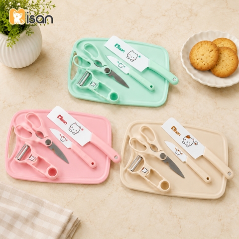 Bộ dao thớt chế biến Misan 5in1